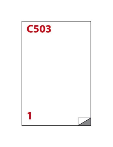 Etichette in poliestere Markin Copialaser A4 210x297 mm - conf. 50 fogli - bianco opaco - X220LWMC503