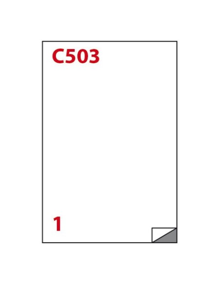 Etichette in poliestere Markin Copialaser A4 210x297 mm - conf. 50 fogli - bianco opaco - X220LWMC503