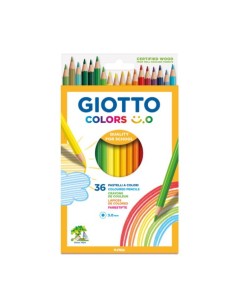 Matite colorate Giotto Colors Smile 3 mm in conf. da 36 colori assortiti - F278500