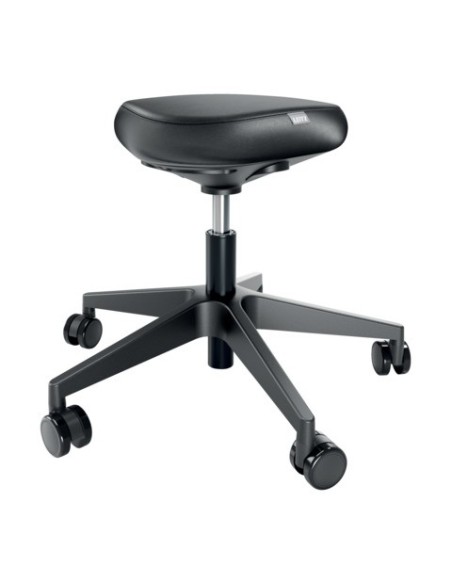 Sgabello Active Leitz Ergo con rotelle e sedile comfort nero - 65780095
