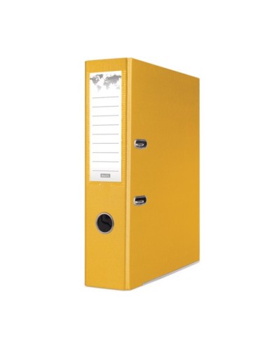 Registratore a leva senza custodia Binder BASIC-S in PP A4 - dorso 8 cm - giallo - 21024221-06