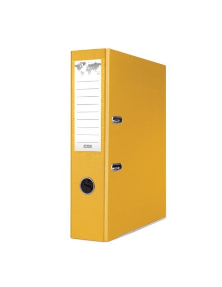 Registratore a leva senza custodia Binder BASIC-S in PP A4 - dorso 8 cm - giallo - 21024221-06