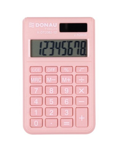Calcolatrice tascabile Donau Tech con display a 8 cifre - 97x60x10 mm rosa K-DT2082-12