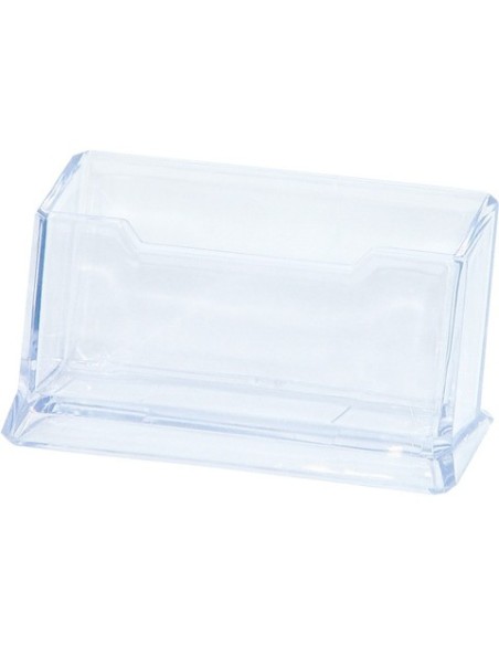 Portabiglietti da visita da tavolo Donau in PS 1 scomparto - 110x45x55 mm - trasparente - 7475001-99