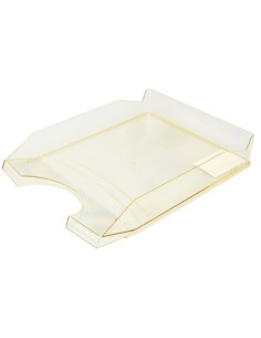Vaschetta portacorrispondenza da scrivania Office Products in PP A4 - trasparente giallo - 18016011-06