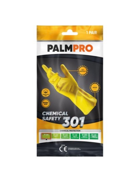 Guanti da lavoro in lattice Icoguanti Palmpro 301 per pulizia/igiene - taglia M - DPI Cat. I - MPBS/M