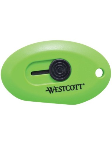 Cutter di sicurezza Westcott con mini lama a scatto in ceramica lunghezza 31 mm verde - E-16474 00