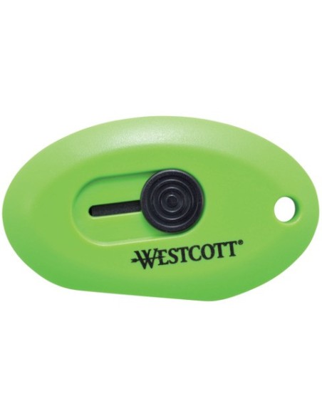 Cutter di sicurezza Westcott con mini lama a scatto in ceramica lunghezza 31 mm verde - E-16474 00