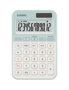 Calcolatrice da tavolo Casio solare o a batteria - display 12 cifre - verde MS-20YC-LG-W-EP