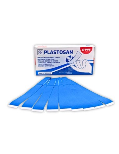 Cerotto adesivo extralungo PVS blu 18x2 cm - conf. 50 pz - CER143