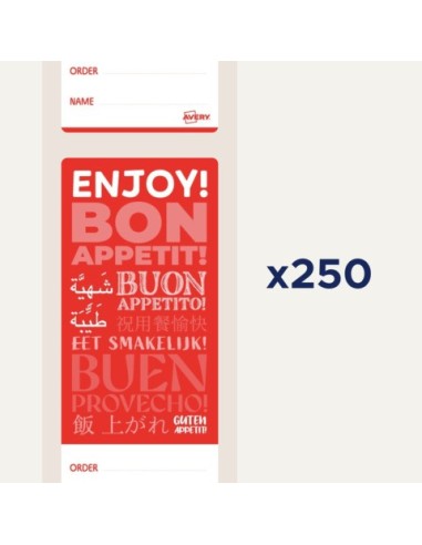 Etichette permanenti con sigillo antimanomissione per consegna alimenti Avery 40x95 mm conf. 250 pz FTSEALR-250