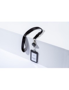 Kit porta badge 110x68 mm + cordoncino 440x20 mm + avvolgibile nero con filo 80 cm Avery nero - R4828HB-1