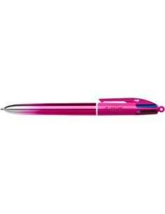 Penna a sfera a scatto BIC 4 Colours Smooth Gradient fucsia 1 mm - conf. 12 pz - 303084