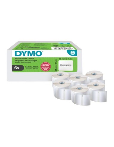 Rotoli 320 etichette DYMO® Label Writer per spedizioni e badge 54x70 mm - bianco VALUE PACK 6 rotoli - 2234188