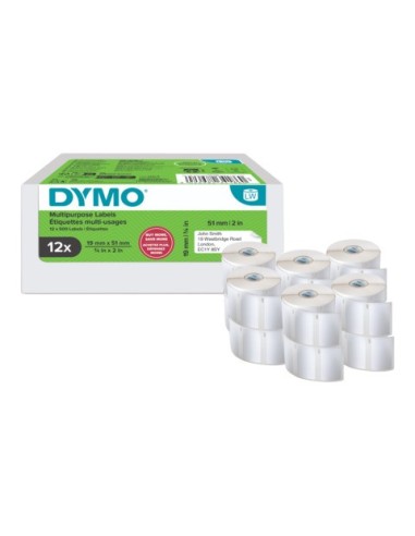 Rotoli 500 etichette DYMO® Label Writer multiuso 19x51 mm - bianco - VALUE PACK 12 rotoli - 2234186