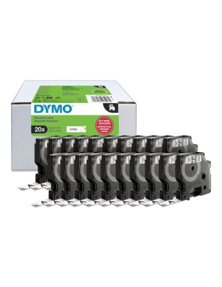 Nastro per etichettatrici DYMO® D1 12 mm x 7 m nero/bianco - VALUE PACK 20 rotoli 2231632