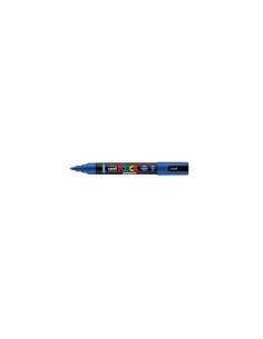 Marcatore a tempera Uni Posca con punta a pennello semi-flessibile 1-4 mm blu M PC5BR B