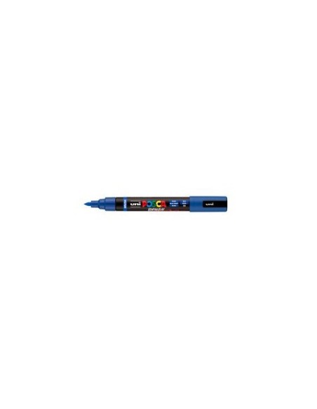 Marcatore a tempera Uni Posca con punta a pennello semi-flessibile 1-4 mm blu M PC5BR B