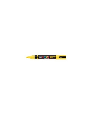 Marcatore a tempera Uni Posca con punta a pennello semi-flessibile 1-4 mm giallo M PC5BR G
