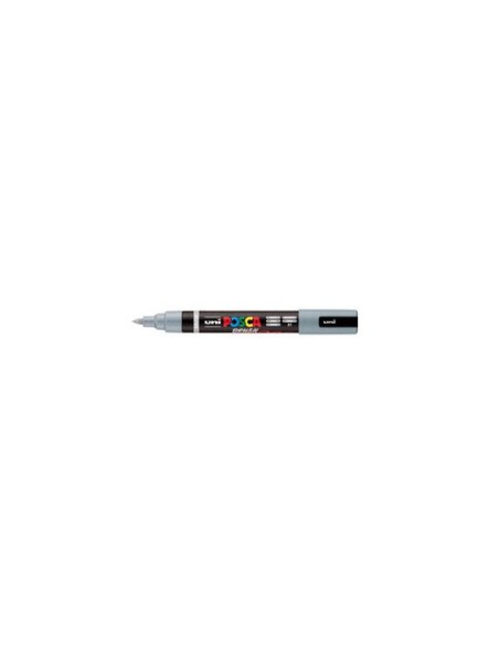 Marcatore a tempera Uni Posca con punta a pennello semi-flessibile 1-4 mm grigio M PC5BR GR