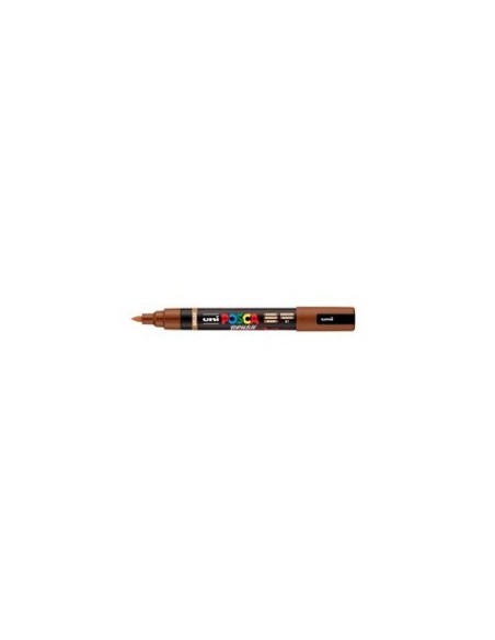 Marcatore a tempera Uni Posca con punta a pennello semi-flessibile 1-4 mm marrone - M PC5BR M