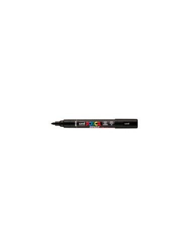 Marcatore a tempera Uni Posca con punta a pennello semi-flessibile 1-4 mm nero M PC5BR N