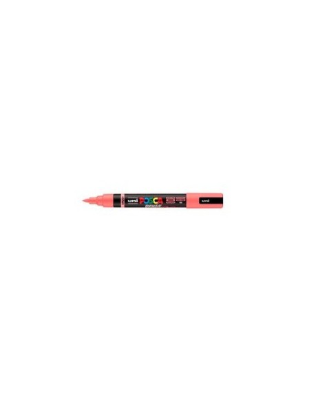 Marcatore a tempera Uni Posca con punta a pennello semi-flessibile 1-4 mm rosa corallo - M PC5BR RACO