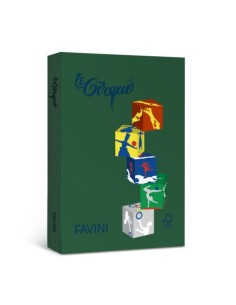 Carta colorata Favini Le Cirque A4 80 g/m² verde bosco 304 risma da 500 fogli - A71D534