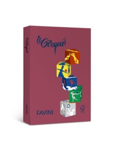 Carta colorata Favini Le Cirque A4 80 g/m² rosso melograno 302 risma da 500 fogli - A71C534