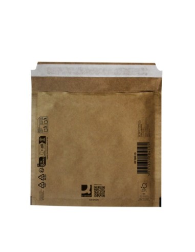 Buste imbottite per spedizioni Q-Connect avana CD - conf. 10 pz - 180x165 mm KF10430