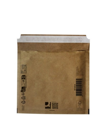 Buste imbottite per spedizioni Q-Connect avana CD - conf. 10 pz - 180x165 mm KF10430