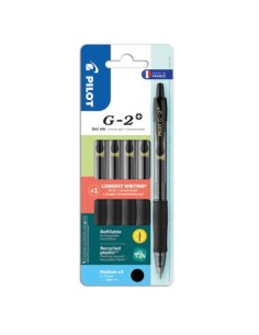 Set2Go 4 penne roller gel a scatto G-2+ nero 001463