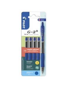 Set2Go 4 penne roller gel a scatto G-2+ blu 001464