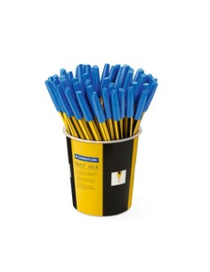 Penna a sfera Staedtler Noris Stick punta M 1 mm blu - in barattolo da 50 pezzi - 434 03 KP5