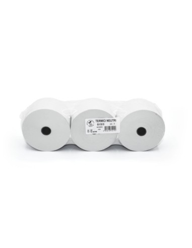 Rotoli termici per aree di servizio Rotolificio Pugliese BPA FREE 60 mm x 130 m f. 18 mm 55 g/m² - conf. 3 pz