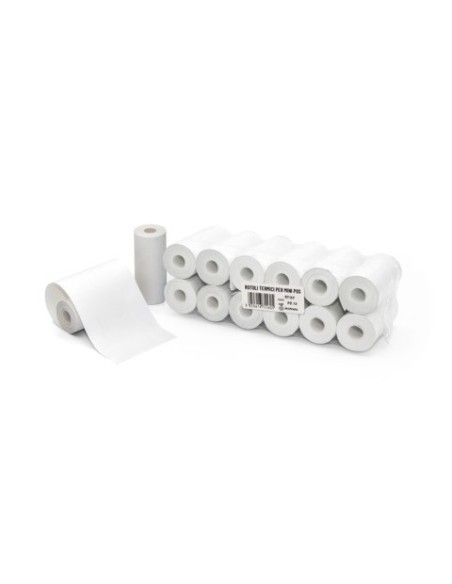Rotoli termici per mini POS Rotolificio Pugliese BPA FREE 57 mm x 7 m senza anima - 48 g/m² - conf. 12 pz