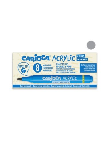 Marcatore acrilico Carioca punta Maxi argento 45296/20