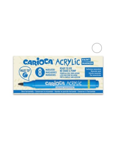 Marcatore acrilico Carioca punta Maxi bianco 45296/31