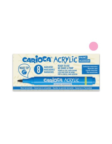 Marcatore acrilico Carioca punta Maxi rosa 45296/12