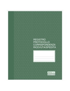 Registro protocollo corrispondenza ricevuta/spedita O.C.L. 56 ff - 23x29