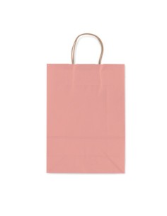 Borsa shopper Rex-Sadoch Allegra tinta unita Fashion su kraft bianco - rosa cipria 22x10x27 cm - conf. 25 pz