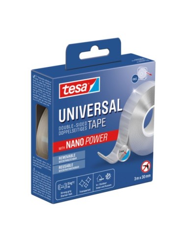 Nastro biadesivo universale con Nano Power Tesa 3 m x 30 mm 55810-00002-00