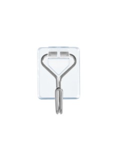 Ganci autoadesivi in filo metallico Tesa Powerstrips S trasparente - conf. 3 pz - 58620-00001-00