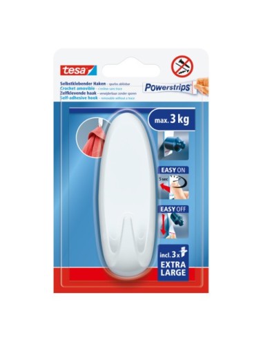 Ganci autoadesivi XL Tesa Powerstrips bianco - 3