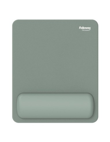 Tappetino mouse con poggiapolso Fellowes Breyta - antibatterico Microban 24×20 cm - salvia - 100142558