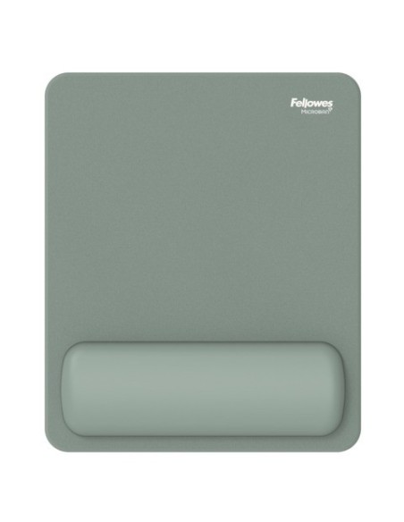 Tappetino mouse con poggiapolso Fellowes Breyta - antibatterico Microban 24×20 cm - salvia - 100142558