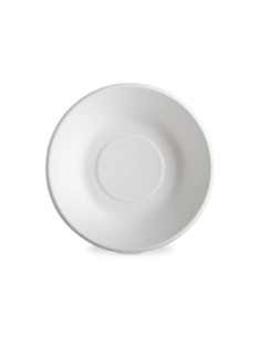 Piatto fondo rotondo in canna da zucchero Oasis Green bianco 680 ml conf. 50 pz Ø 18
