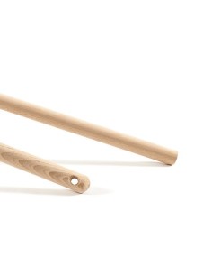 Manico di scopa Perfetto Woody Spazzina in faggio grezzo - 150 cm 0035