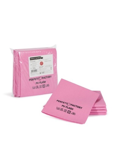 Panno in microfibra PU Perfetto Flash 34x36 cm - colore rosso - conf. 5 pezzi 26591