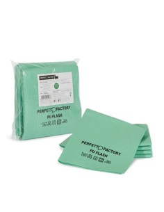 Panno in microfibra PU Perfetto Flash 34x36 cm - colore verde - conf. 5 pezzi 26593